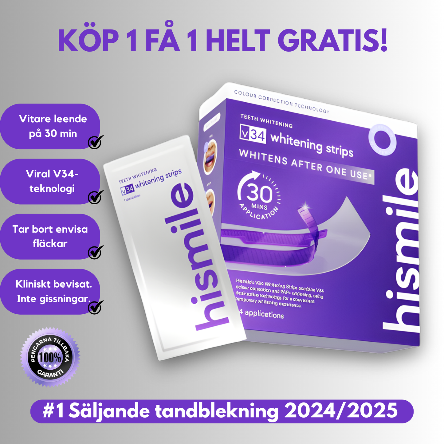 Viral hismile v-34 Whitening Strips